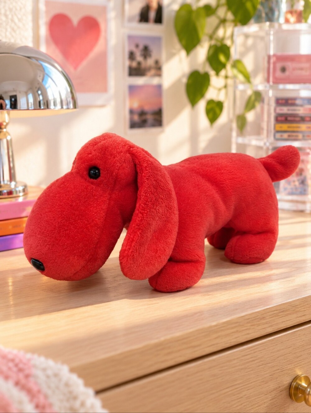 Ty Rover Red Dog Beanie Baby 1998 Style 4101 Vintage Plush PVC Pellets